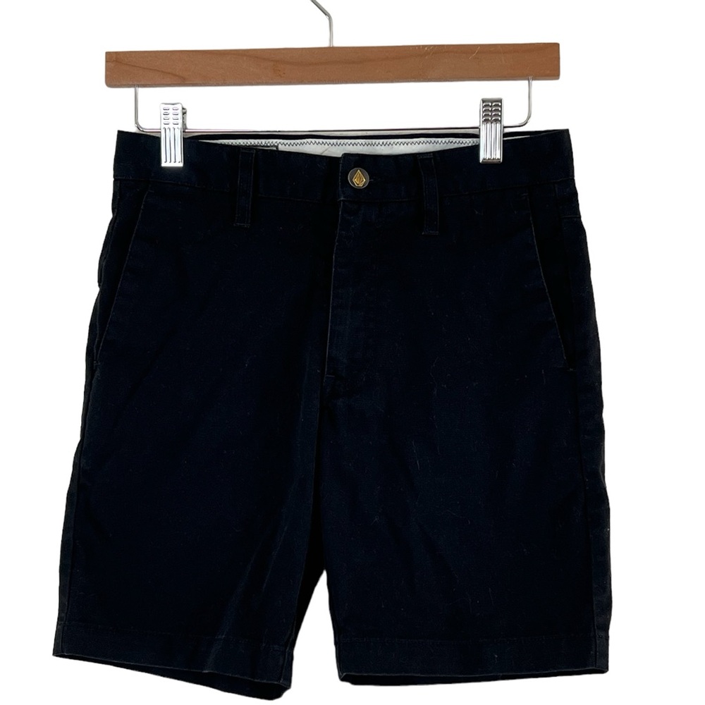Volcom | Black chino flat front shorts Boy’s size 14